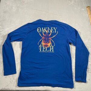 Oakley Tech Infrared Long Sleeve T Shirt Men’s XL Beetle Graphic Blue Oakley